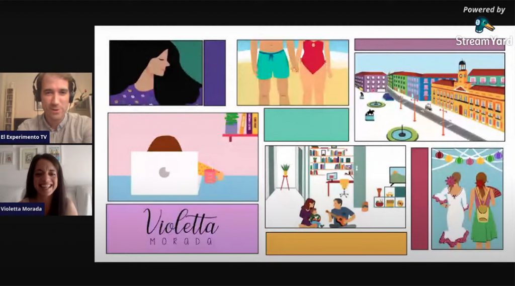 Exposición comentada con Violetta Morada en streaming para El